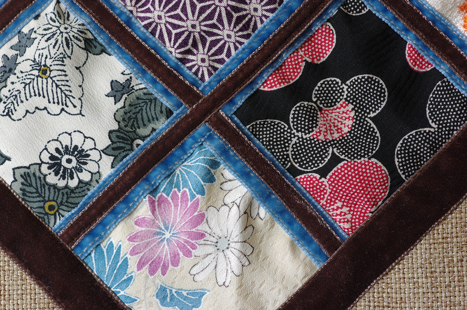 Dahlia bag silk japonese vintage