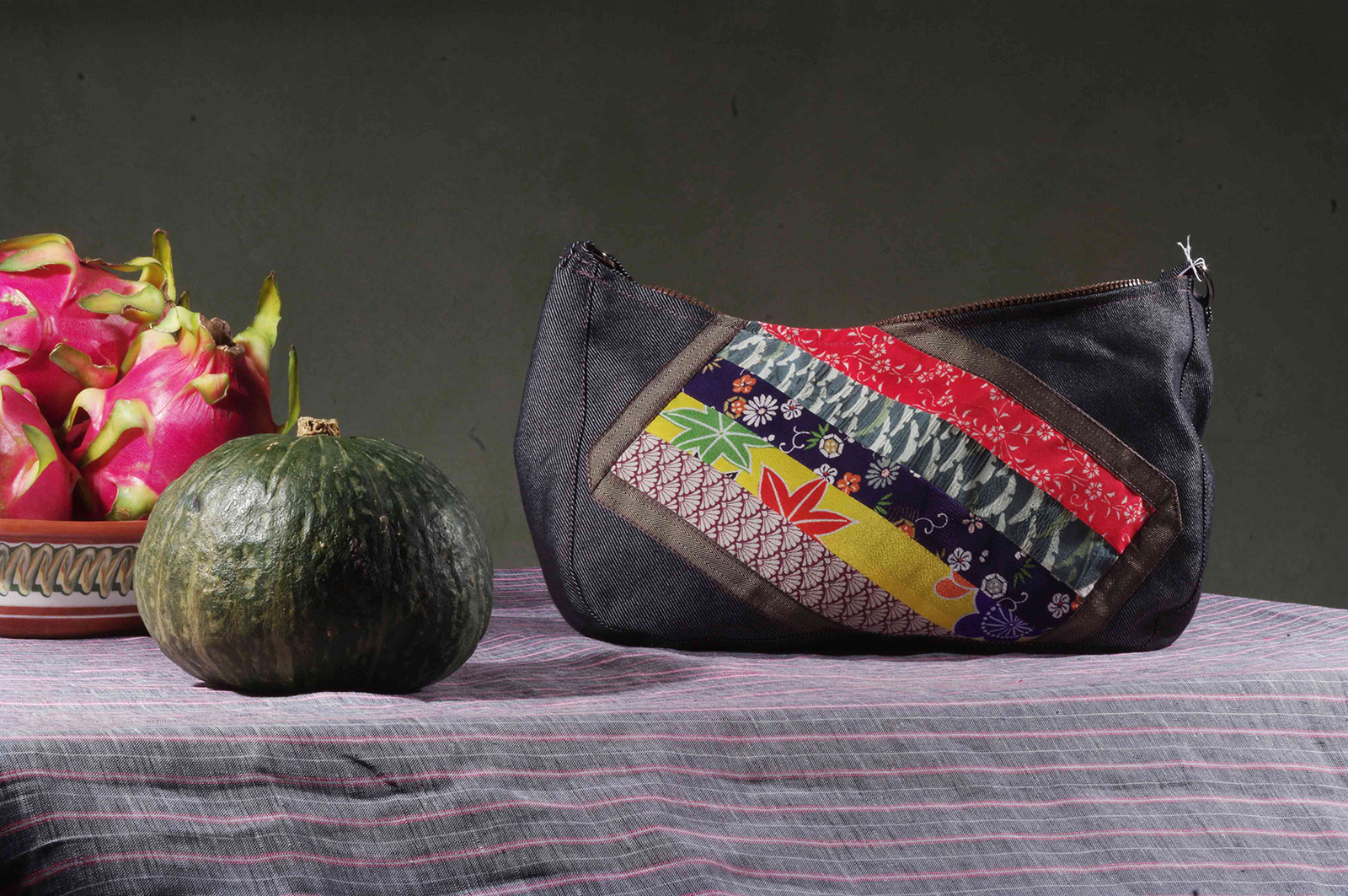 Ines multicolore bag_silk_vintage_japonese
