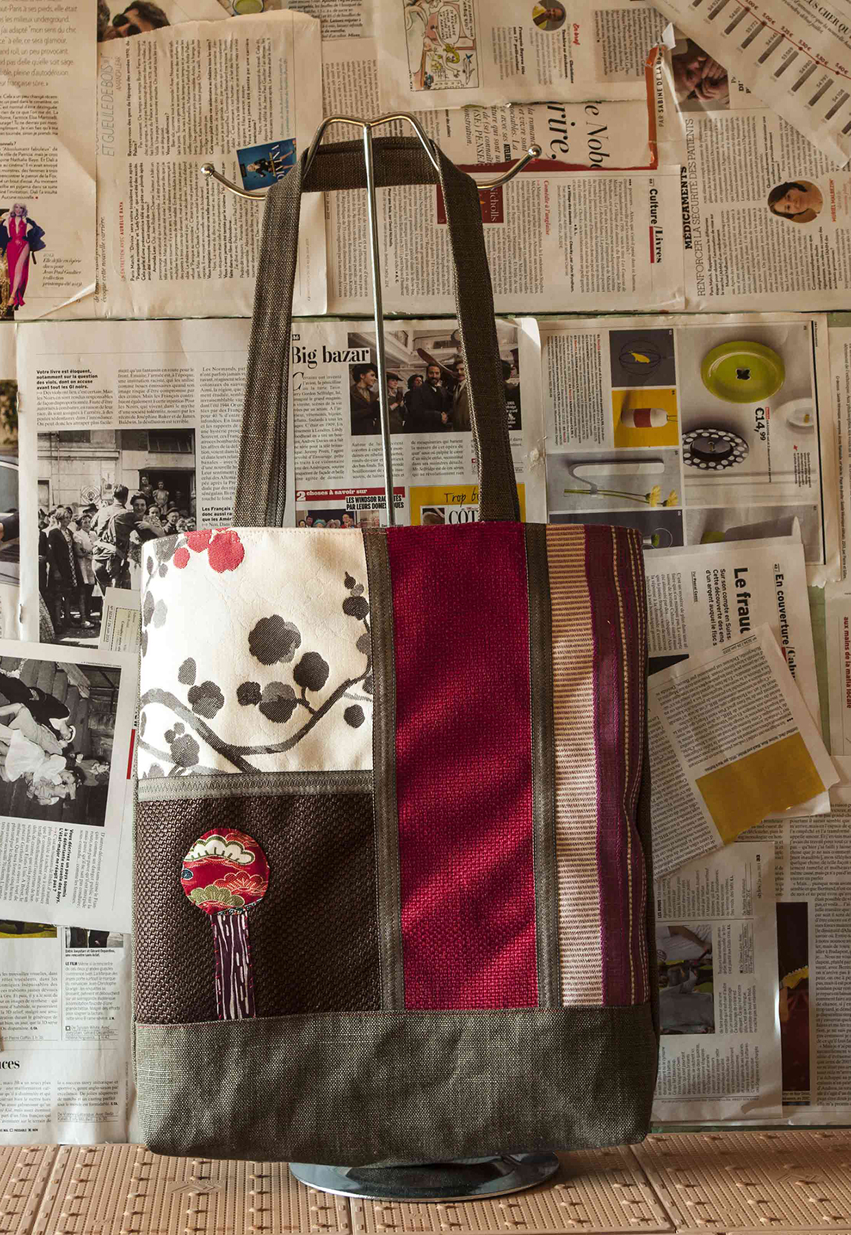 summer breeze bag silk japonese vintage
